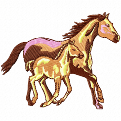 Horses Embroidery Design 3
